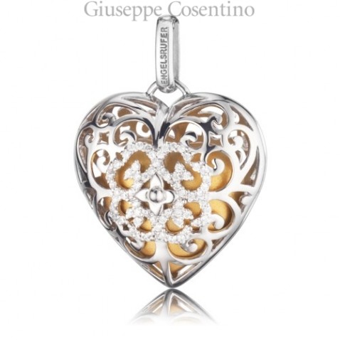 ENGELSRUFER CUORE BIANCO CON ZIRCONI