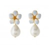 Misis orecchini con fiori e perle