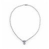 Collana tennis con zircone goccia centrale