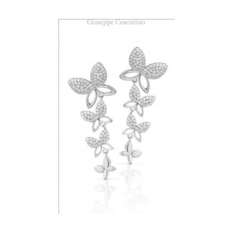 Mediterraneo  earrings with butterfly and zircon