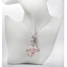 Pendant with flower and pearls
