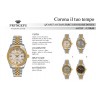 Ladies watch, steel two-tone, gold dial bianco.Cod: A822 