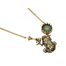 Alcozer necklace with frog