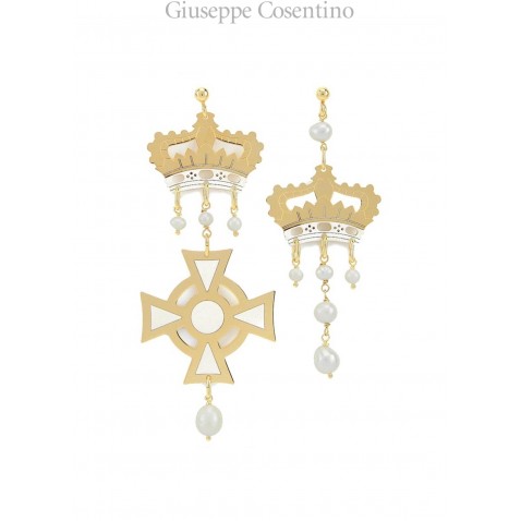 Lebole, CROCE ARGENTO PICCOLA PERLA Lebole, CROCE ARGENTO PICCOLA PERLA