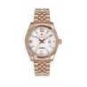 Pryngeps,Women's Watch, two-tone rose gold steel white dial.