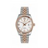 Watch two-tone steel lady, rose gold, white dial.