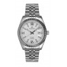 Pryngeps Men's watch automatic in steel, white dial.