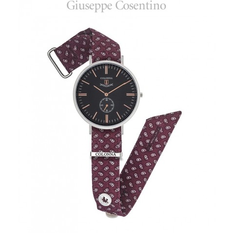 Orologio Fabio Colonna, Michelangelo Vintage, cinturino rosso fantasia Orologio Fabio Colonna, Michelangelo Vintage, cinturino rosso fantasia