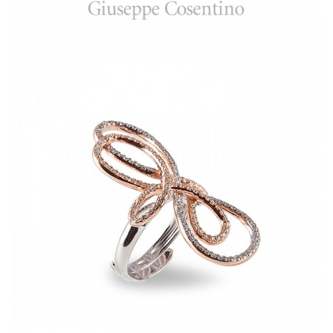 Ultima edizione, scrawl two-tone ring