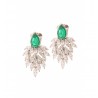 Ultima edizione, white earring drops and green plant