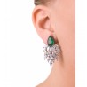 Ultima edizione, white earring drops and green plant