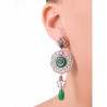 ULTIMATE EDITION, earrings with green plant