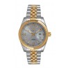 Pryngeps Women's watch, two-tone steel and gold dial blue