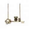 Alcozer Necklace "Owls on key"