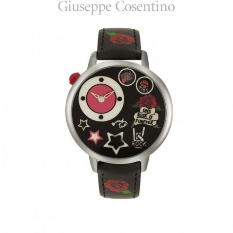 Braccialini, CLOCK 3D ROCK BLACK / RED