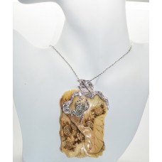 Ciondolo oro con avorio e brillanti 