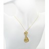 Gold Pendant with Quartz and diamonds