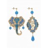 Lebole, Elephant Blue Earrings