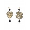 LEBOLE, clover and Heart Earrings