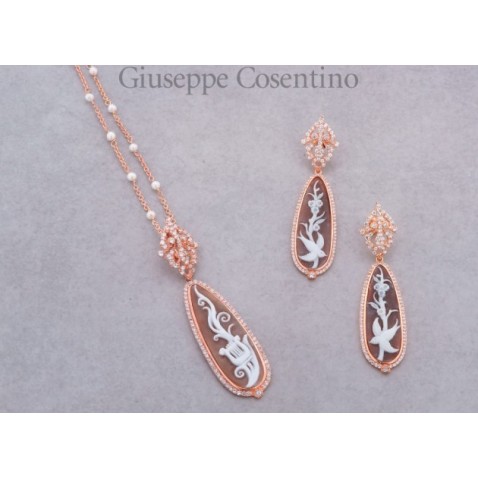 Cameo Italiano, Ciondolo goccia con cameo Cameo Italiano, Ciondolo goccia con cameo