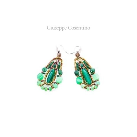 Ziio, green fuji earrings Ziio, green fuji earrings
