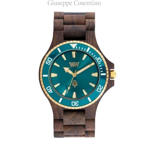 OROLOGIO WEWOOD - DATE MB Choco Rough Emerald