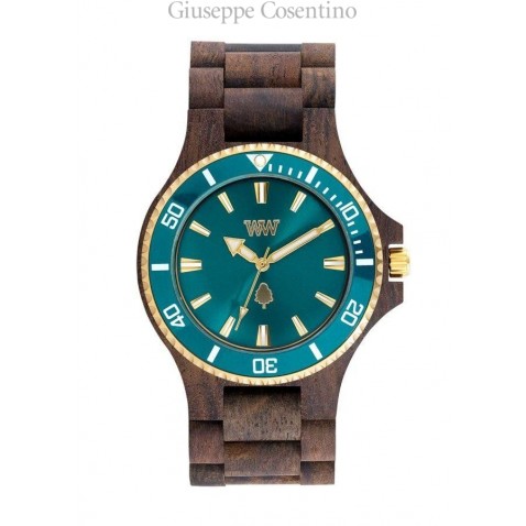 WATCH WEWOOD - DATE MB Choco Rough Emerald
