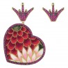 Lebole, Kokoro Must red big earrings