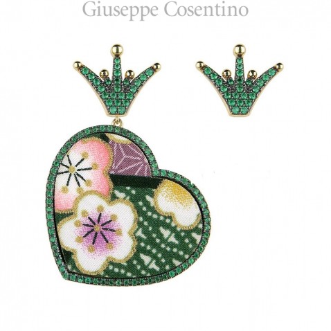 Lebole, earrings Kokoro Must small green Lebole, earrings Kokoro Must small green