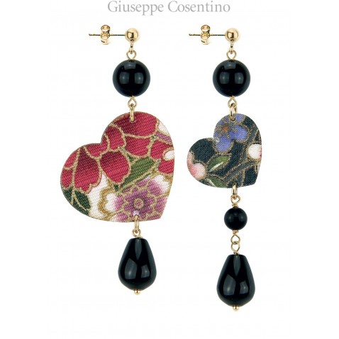 Lebole, black Kokoro earrings