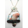Coral parrot necklace