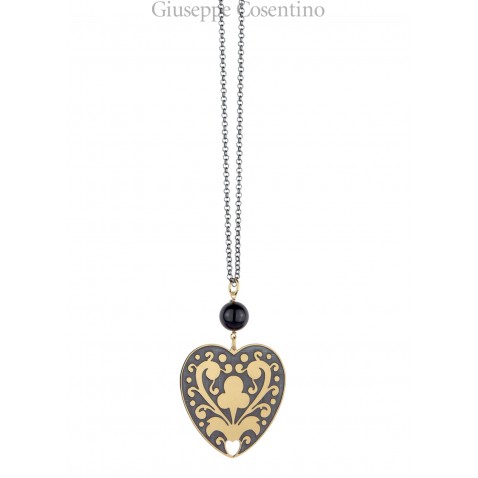 Lebole, Collana cuore grande Lebole, Collana cuore grande