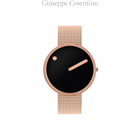 Picto - Orologio rosè con maglia milano Picto - Orologio rosè con maglia milano