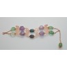 Bracciale con argento 925 millesimi con ametiste e fluorite