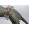 Bracciale con argento 925 millesimi con ametiste e fluorite