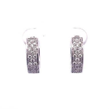 Cerchi con pavé di Diamanti Naturali 0,46 ct in oro bianco