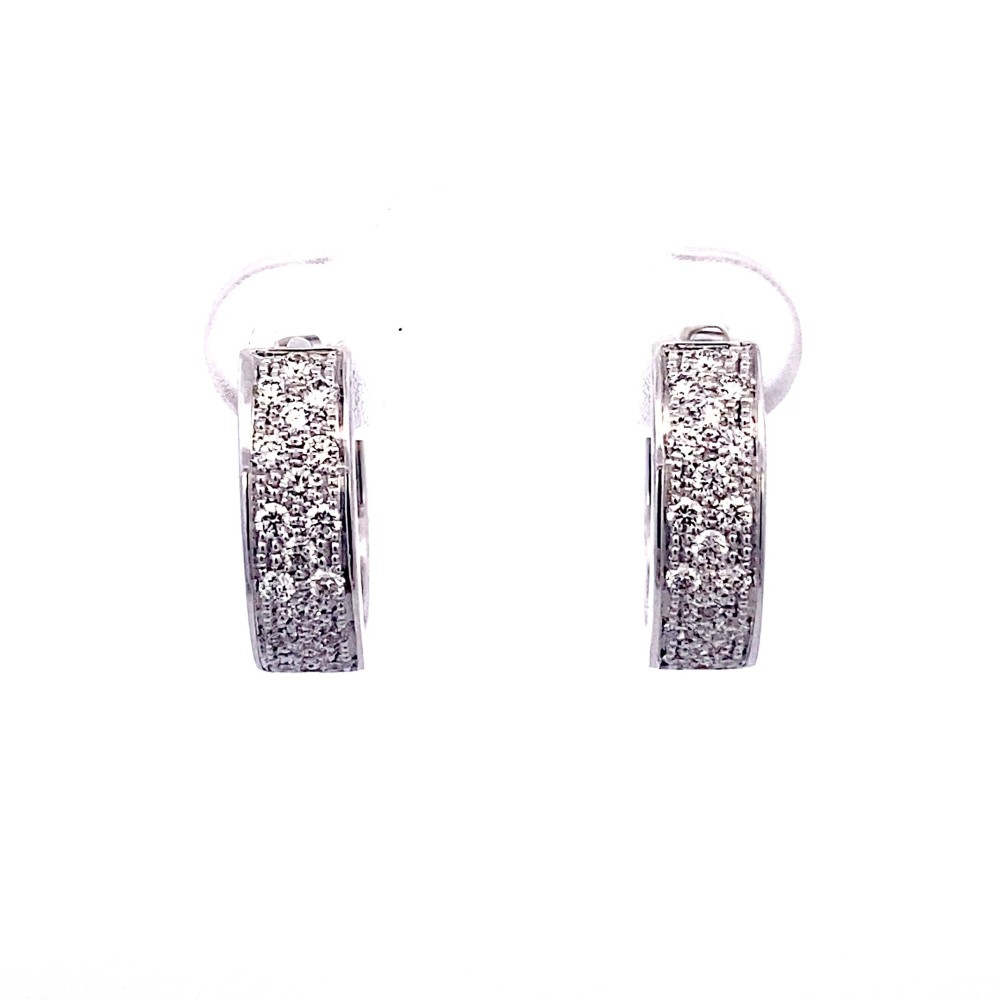 Cerchi con pavé di Diamanti Naturali 0,46 ct in oro bianco