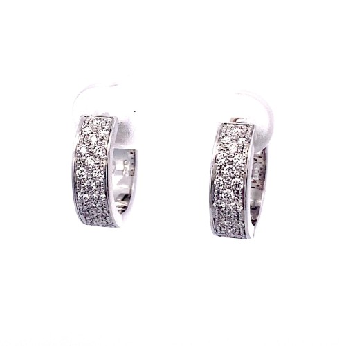 Cerchi con pavé di Diamanti Naturali 0,46 ct in oro bianco