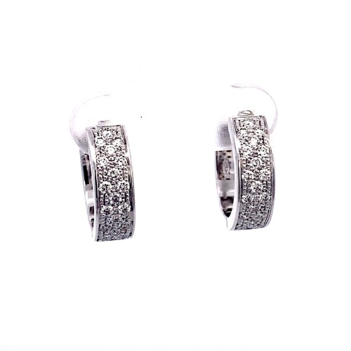 Cerchi con pavé di Diamanti Naturali 0,46 ct in oro bianco