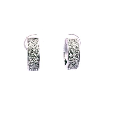 Cerchi con pavé di Diamanti Naturali 0,71 ct in oro bianco
