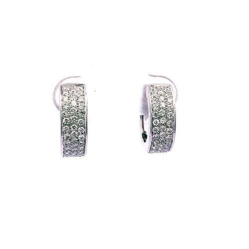 Cerchi con pavé di Diamanti Naturali 0,71 ct in oro bianco