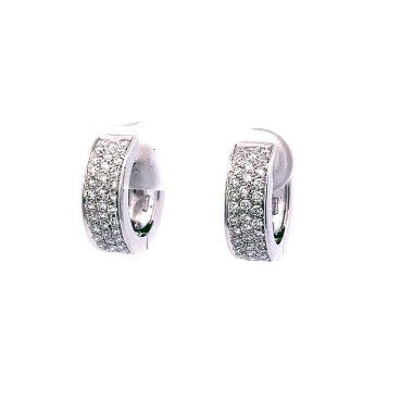 Cerchi con pavé di Diamanti Naturali 0,71 ct in oro bianco