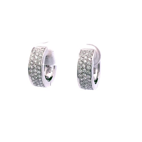 Cerchi con pavé di Diamanti Naturali 0,71 ct in oro bianco