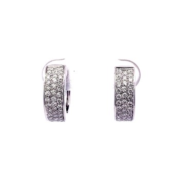 Cerchi con pavé di Diamanti Naturali 0,71 ct in oro bianco