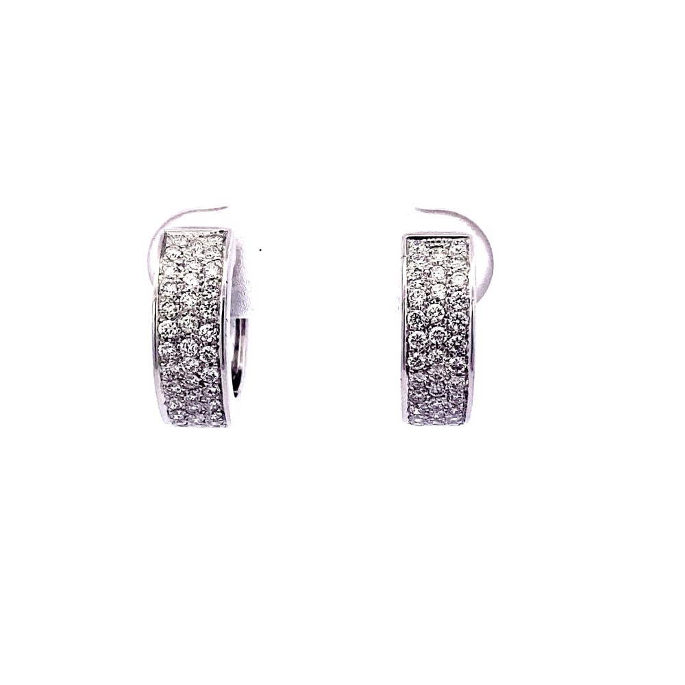 Cerchi con pavé di Diamanti Naturali 0,71 ct in oro bianco