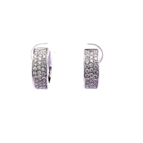 Cerchi con pavé di Diamanti Naturali 0,71 ct in oro bianco
