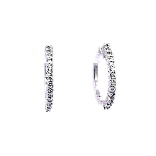 Cerchi con Diamanti Naturali 0,32 ct in oro bianco