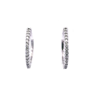 Cerchi con Diamanti Naturali 0,37 ct in oro bianco