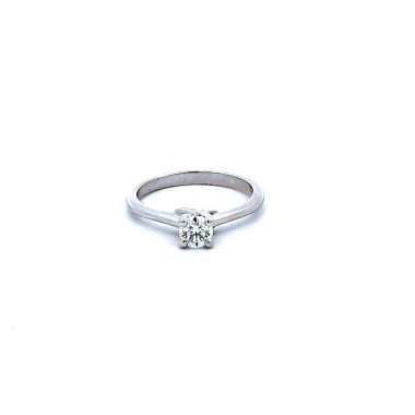 Anello con DIAMANTE NATURALE Certificato GIA 0,46 ct E VS1 Tripla Excellent