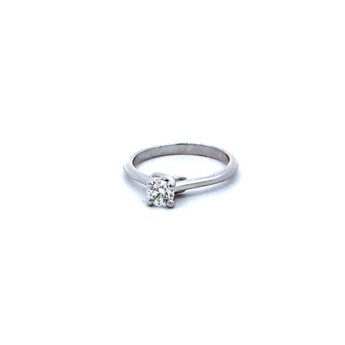 Anello con DIAMANTE NATURALE Certificato GIA 0,46 ct E VS1 Tripla Excellent